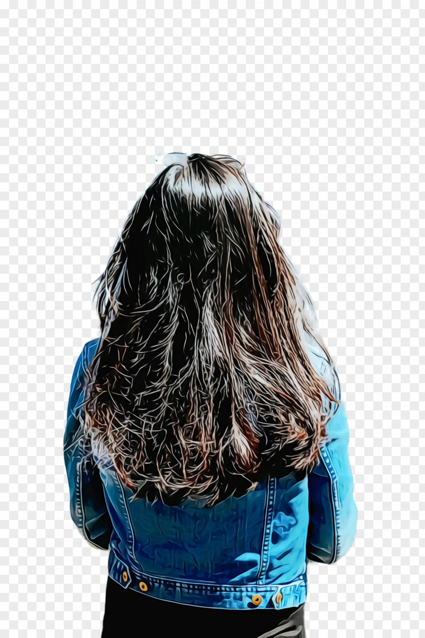 Hair Coloring Brown Blue Turquoise Hairstyle Long PNG