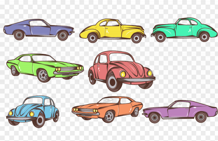 Hand-painted Cars PNG