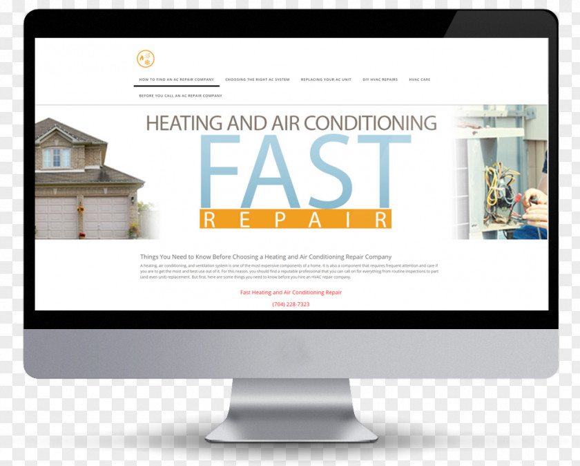 Maintenance Of Air Conditioning Display Advertising Computer Monitors Marketing Responsive Web Design PNG