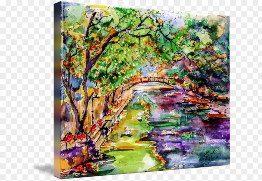 Painting Watercolor Acrylic Paint Gallery Wrap Art PNG
