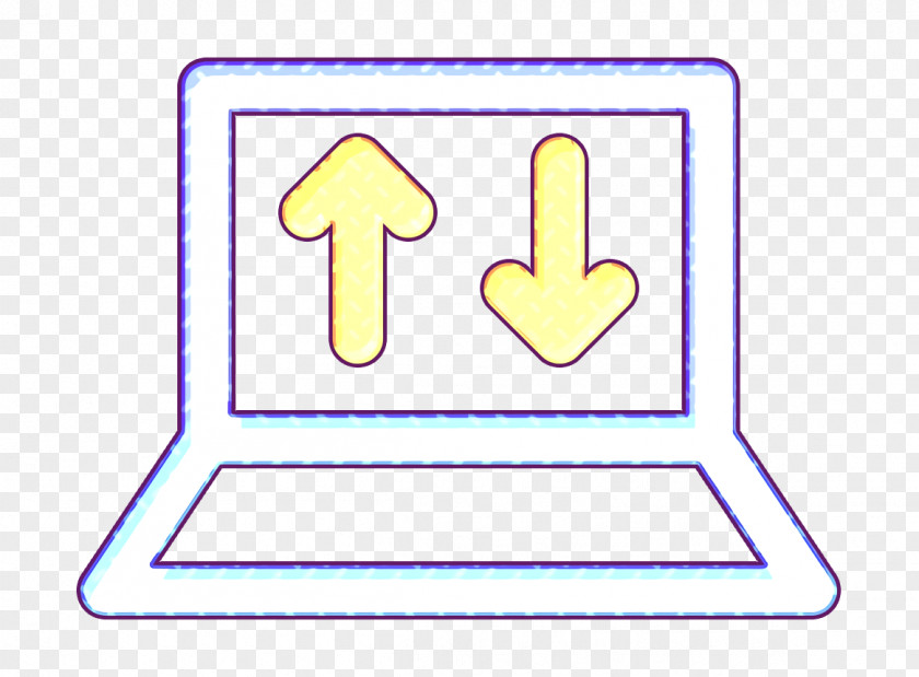 Signage Laptop Icon Computing Data Transfer PNG