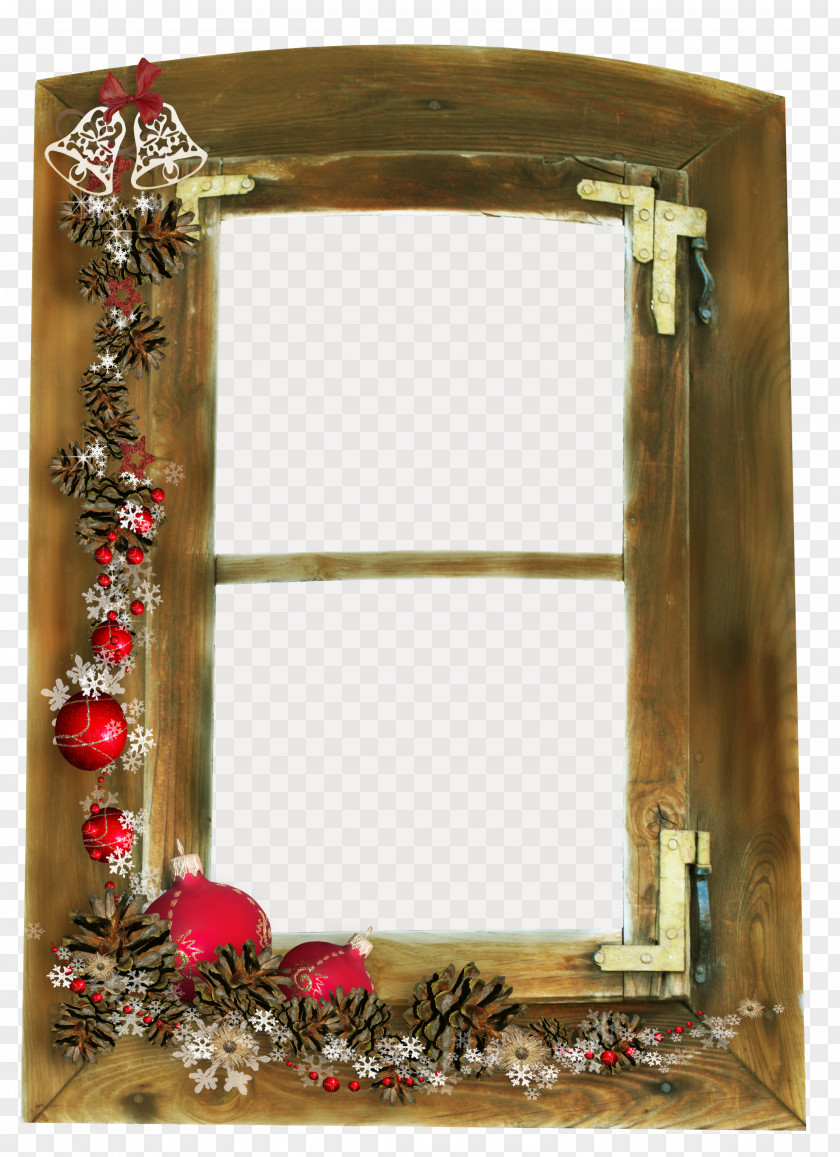 Christmas Windows Scrapbooking Picture Frame PNG