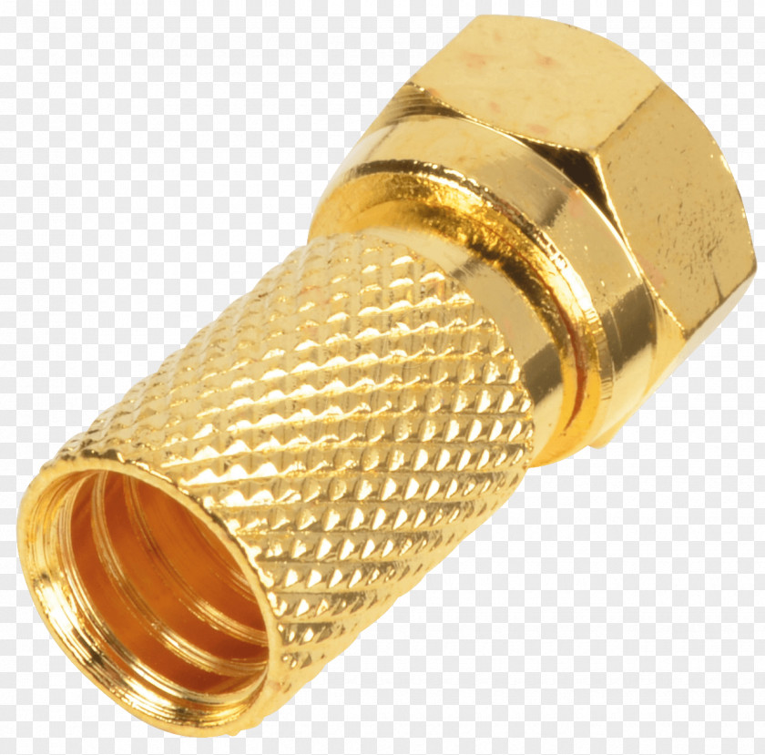 Gold-plated F Connector Coaxial Cable Electrical Gold Plating PNG
