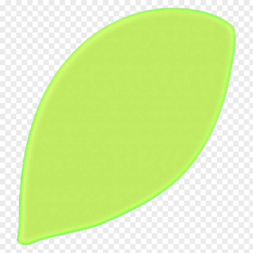 Green Yellow Leaf Oval Pick PNG