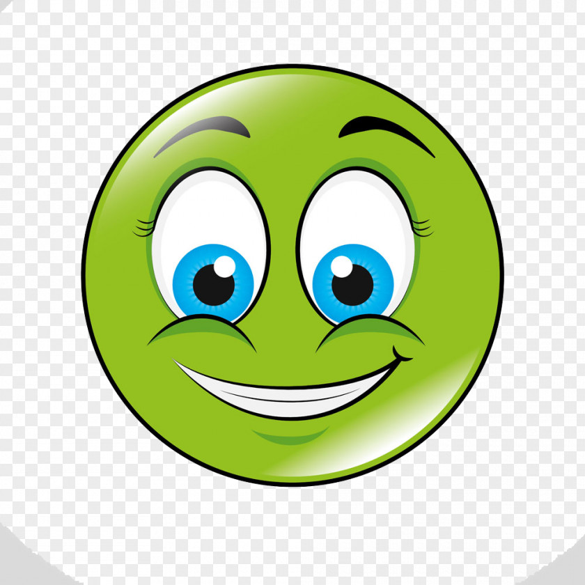 Green Smiley Face Icon PNG