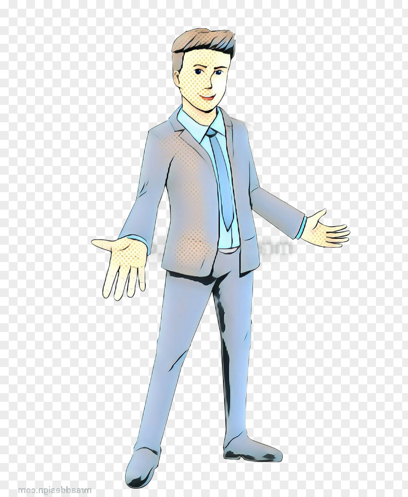 Whitecollar Worker Gesture Boy Cartoon PNG