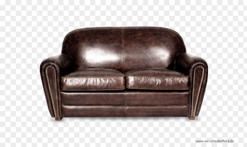 Flea Market Club Chair Couch Leather PNG