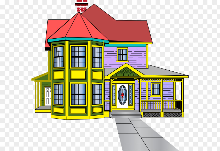 House Southern California Home Shows Woman Clip Art PNG