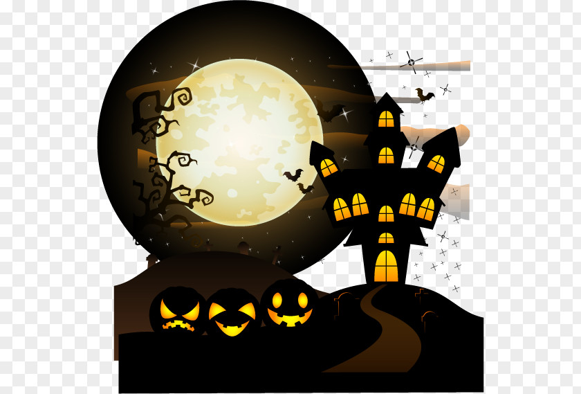 Silhouette Halloween Theme Vector Material Creative Advertising Illustration PNG