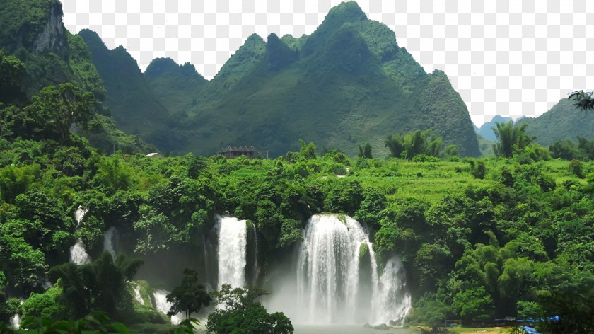 Snow Mountain Universal Material Ban Giocu2013Detian Falls Ho Chi Minh City Hanoi Waterfalls Puzzle PNG