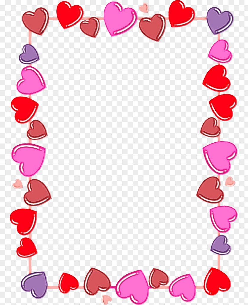 Magenta Material Property Valentines Day Border PNG