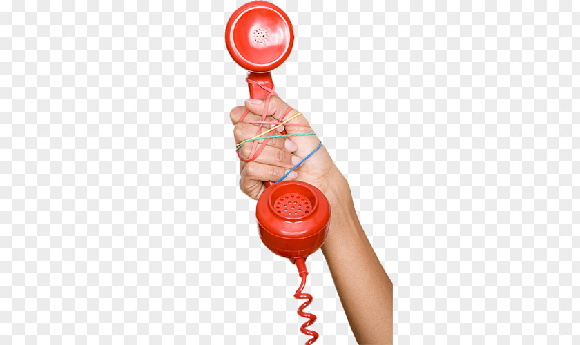 Red Phone Telephone Rubber Band Mobile PNG