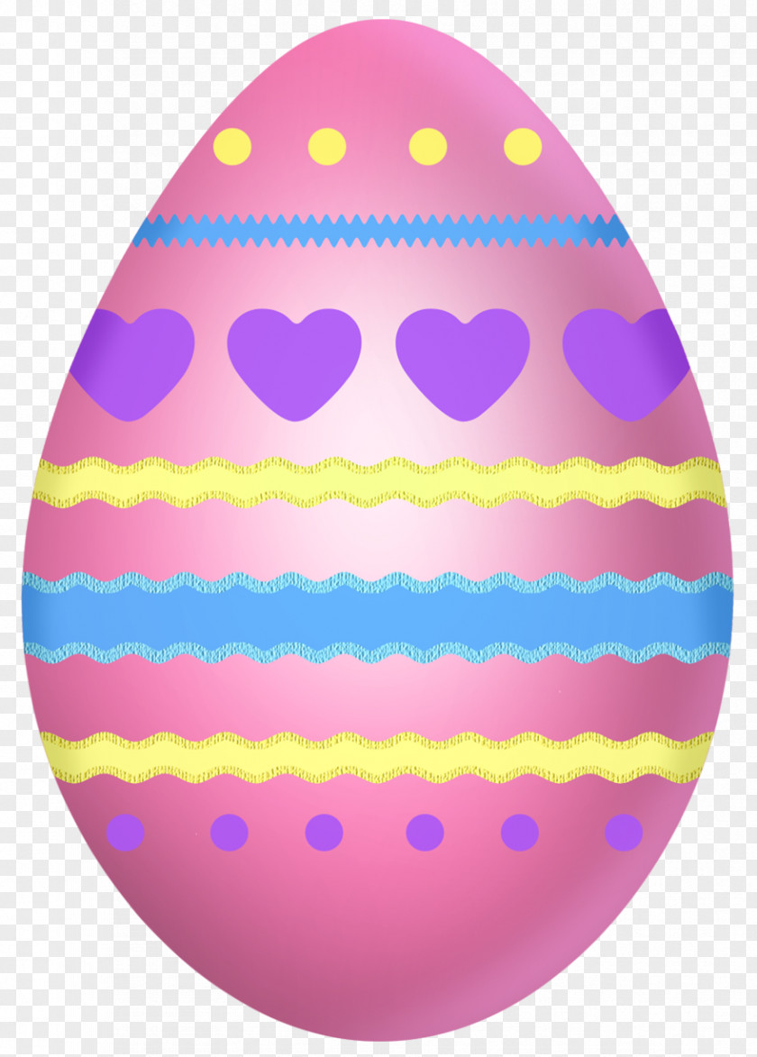 Easter Pink Egg With Hearts Clipart Picture Red Clip Art PNG