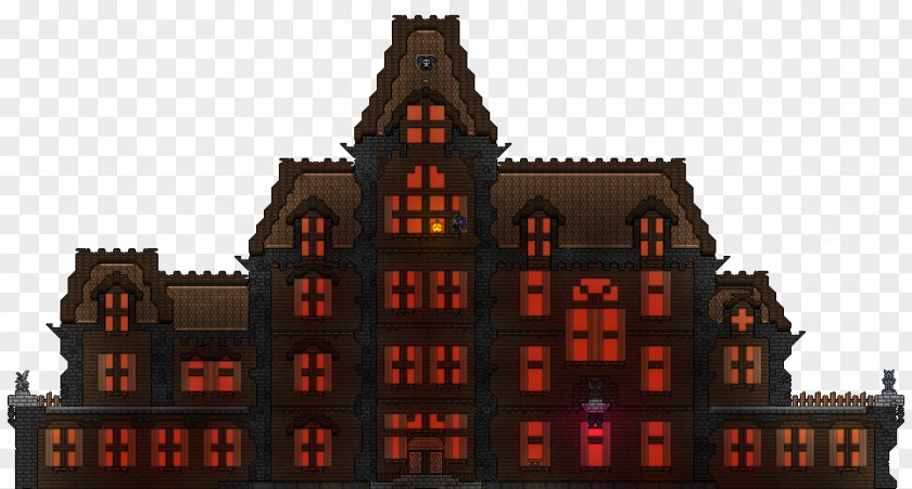 House Terraria Haunted Image Roof PNG