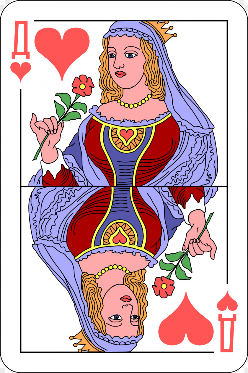 Playing Card Queen Regnant Public Domain Ace Of Hearts PNG