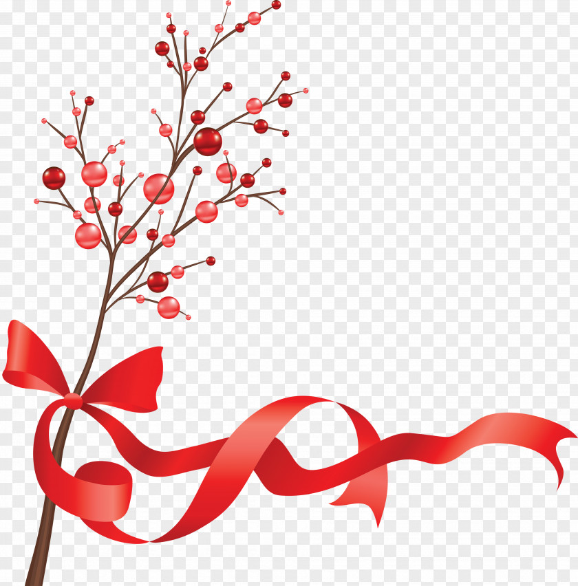 Pretty Red Ribbon Christmas Wish Love Happiness Quotation PNG