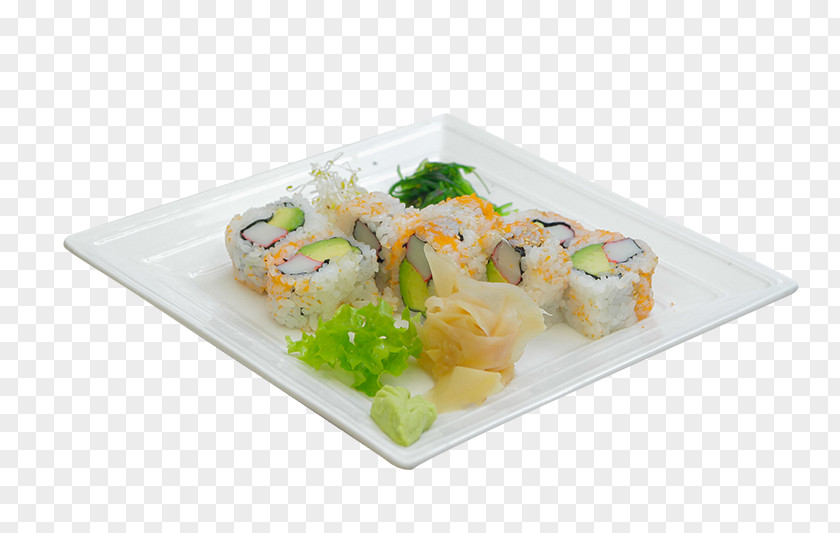 Plate California Roll Sashimi Platter Food PNG