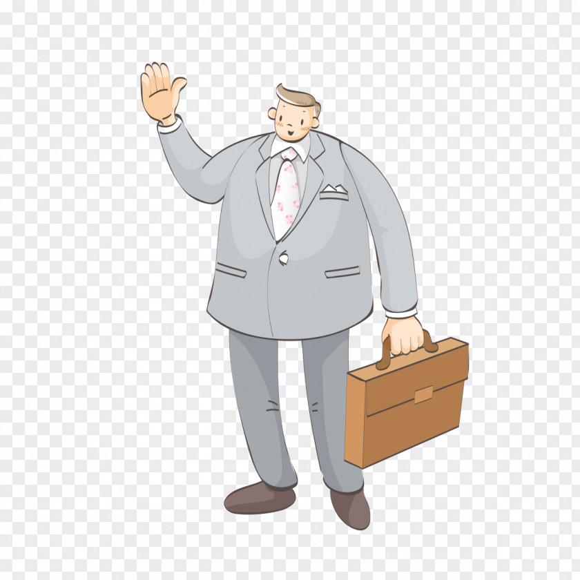 Waving Man Illustration PNG