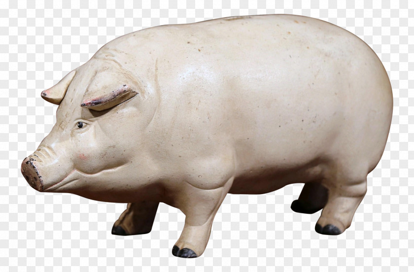 Domestic Pig Figurine Piggy Bank Sculpture Design PNG