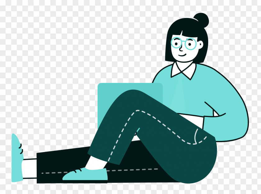 Sitting On Floor Sitting Woman PNG