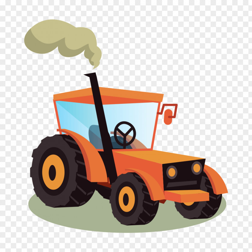 Creative Tractor Agricultural Machinery Agriculture Icon PNG