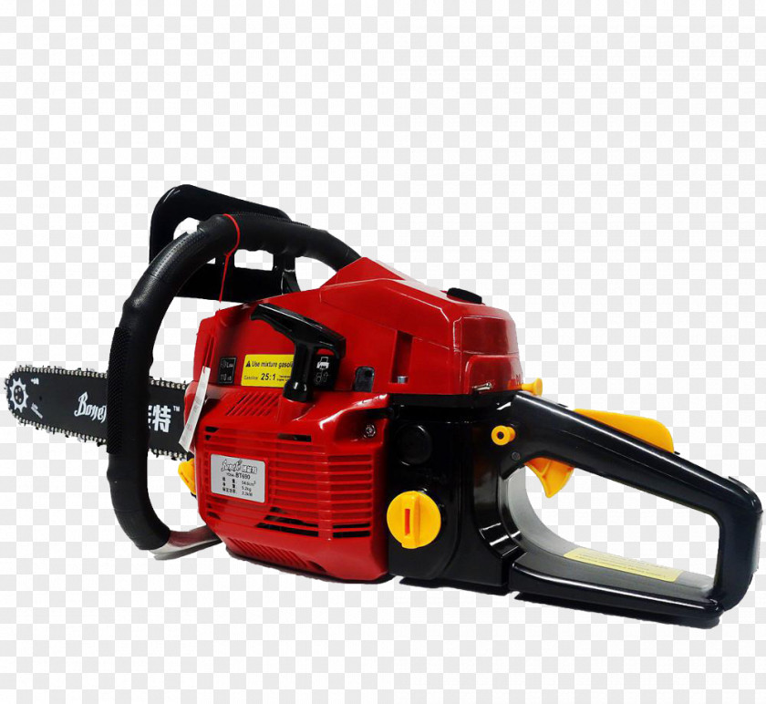 Deep Red Chainsaw Lumberjack Saw Chain PNG