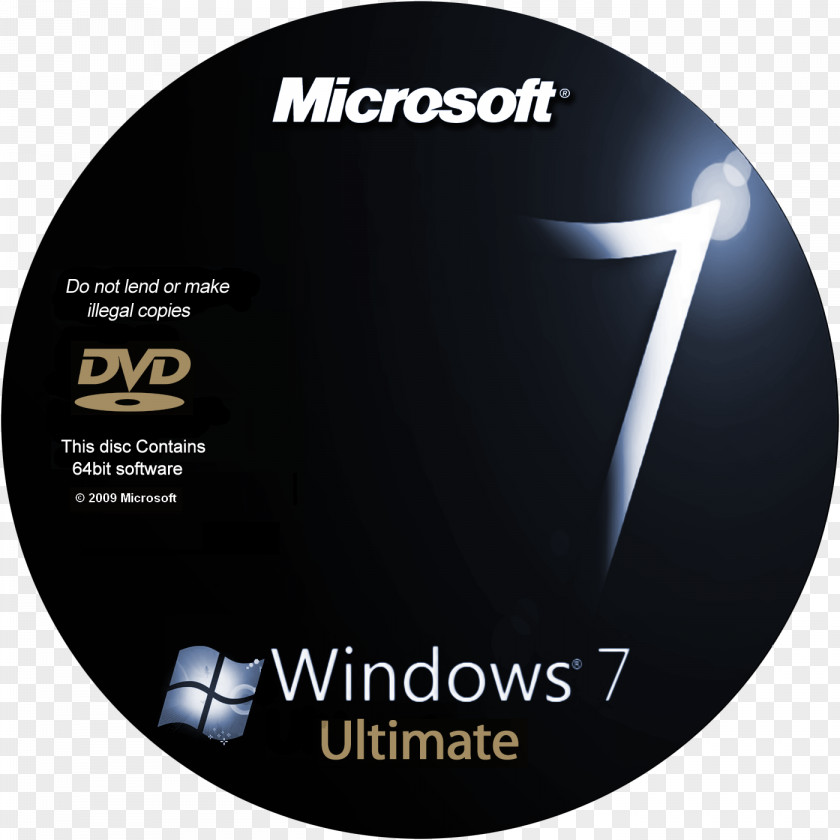 Dvd Windows 7 ISO Image DVD 64-bit Computing PNG