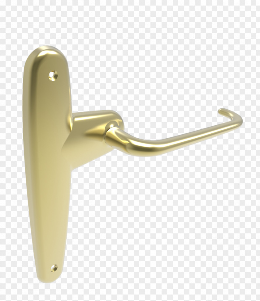 Plaque Door Handle Brass Material Metal Alloy PNG