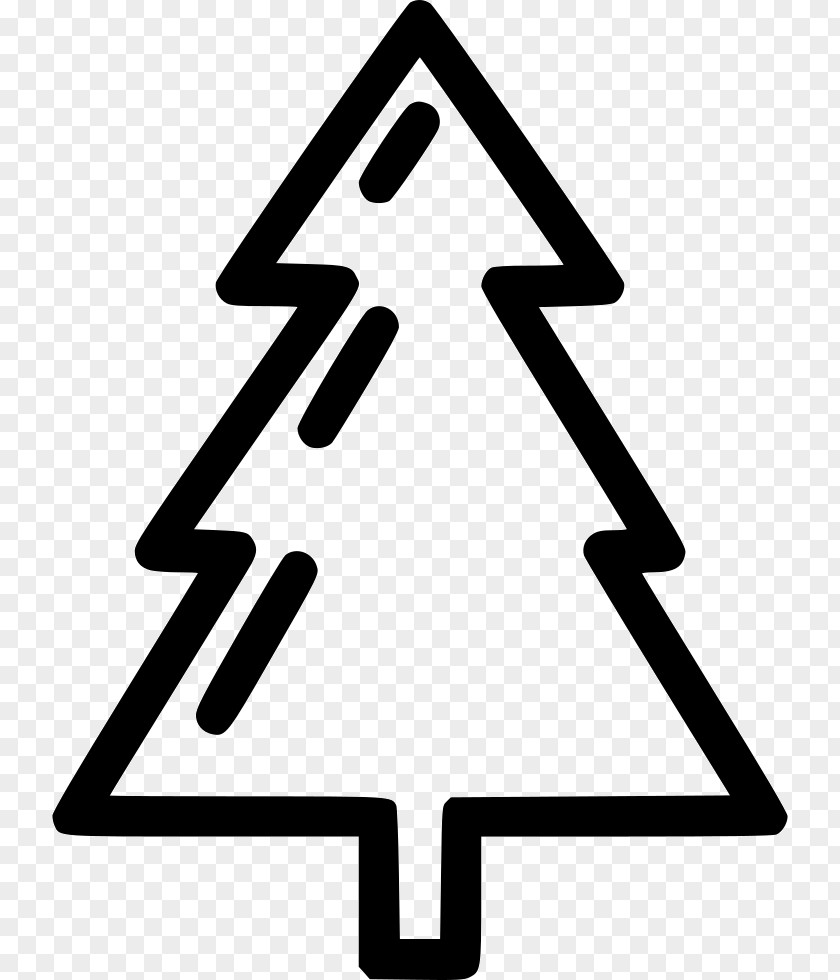 Tree Outline Christmas Day Santa Claus Fir PNG