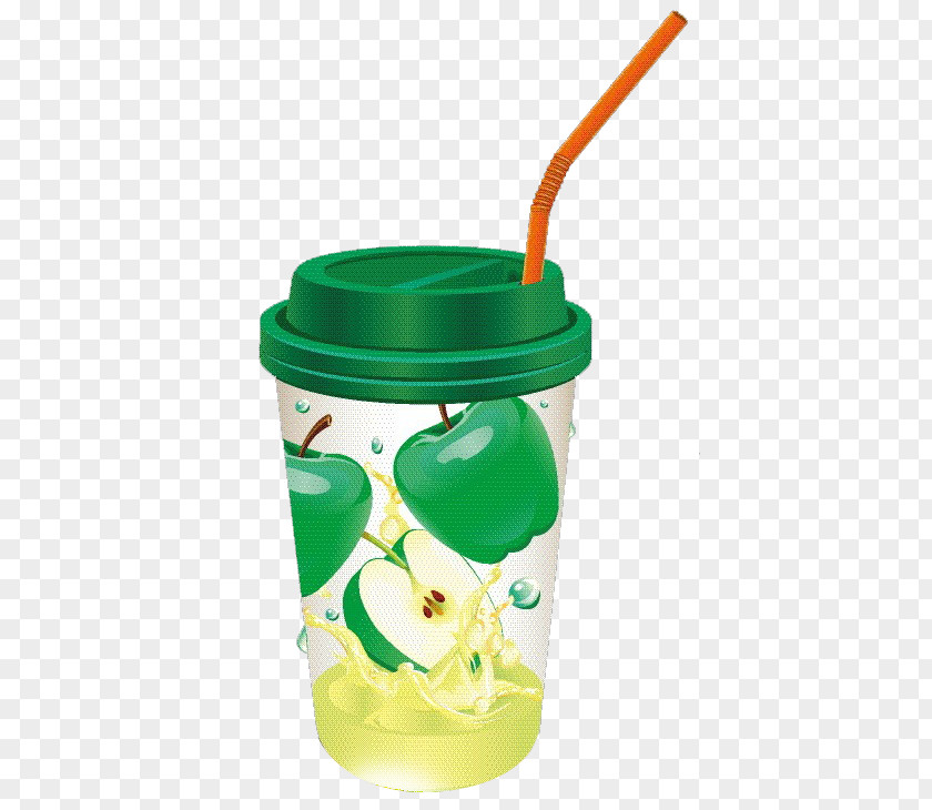 Green Apple Juice Drink PNG