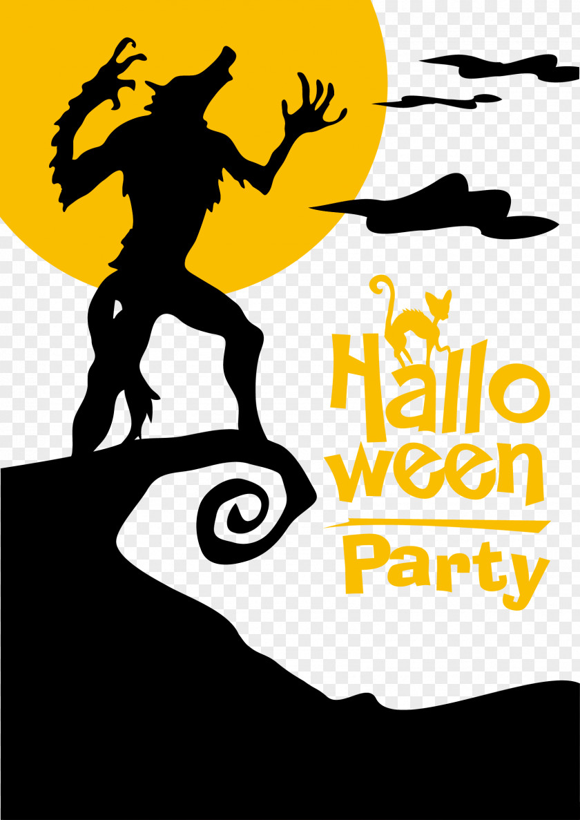 Halloween Werewolf Poster PNG