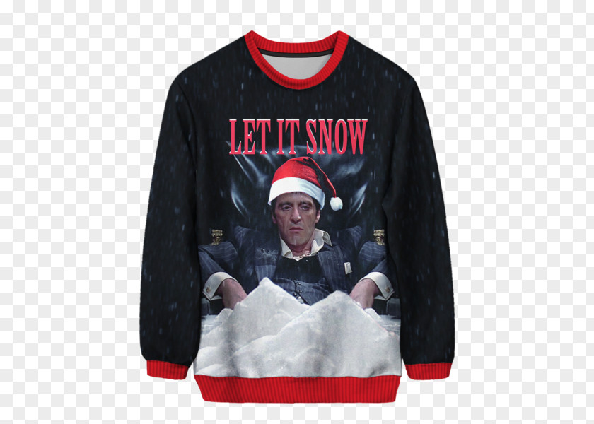 T-shirt Tony Montana Christmas Jumper Sweater Sleeve PNG