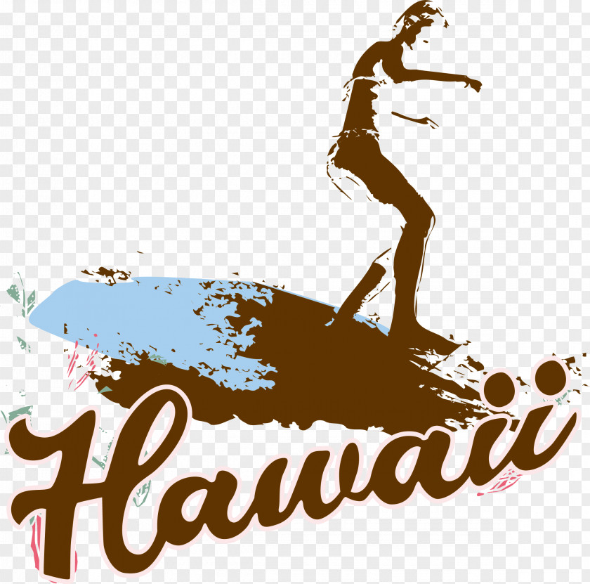 Surfing Vector Element Hawaii Hanauma Bay Paper Wedding Invitation PNG