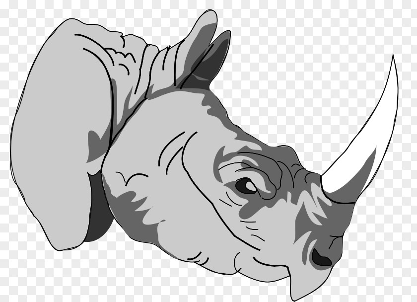 Cartoon Rhino Horn Indian Rhinoceros Clip Art PNG