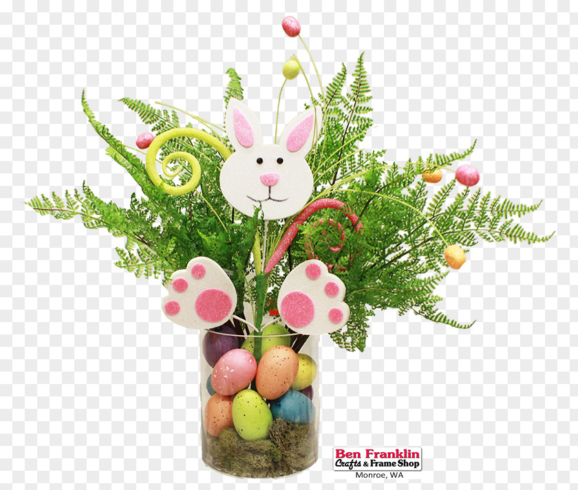 Easter Floral Design Bunny Flower Bouquet Cut Flowers PNG