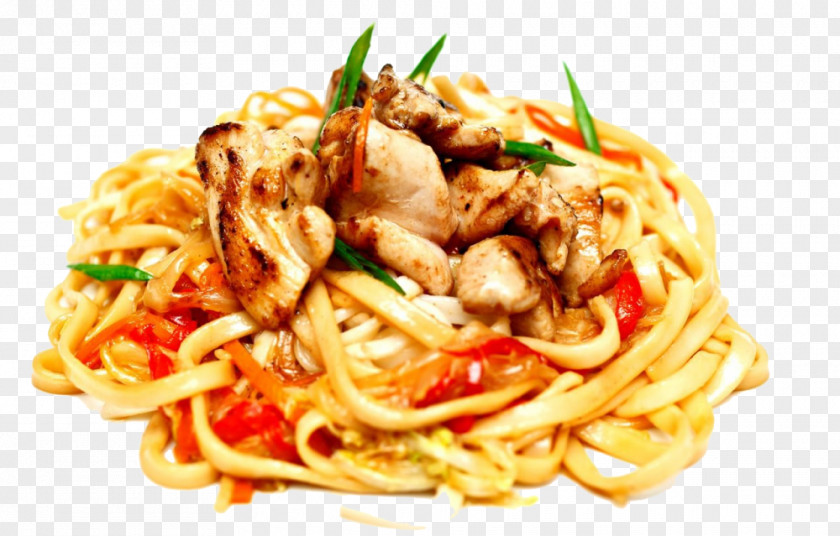 Chicken Chinese Noodles Cuisine Sushi Yaki Udon PNG