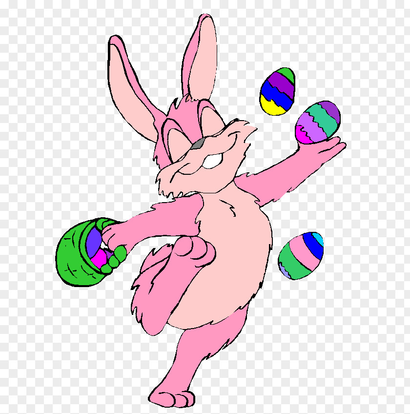 Easter Bunny Jumping Clip Art PNG