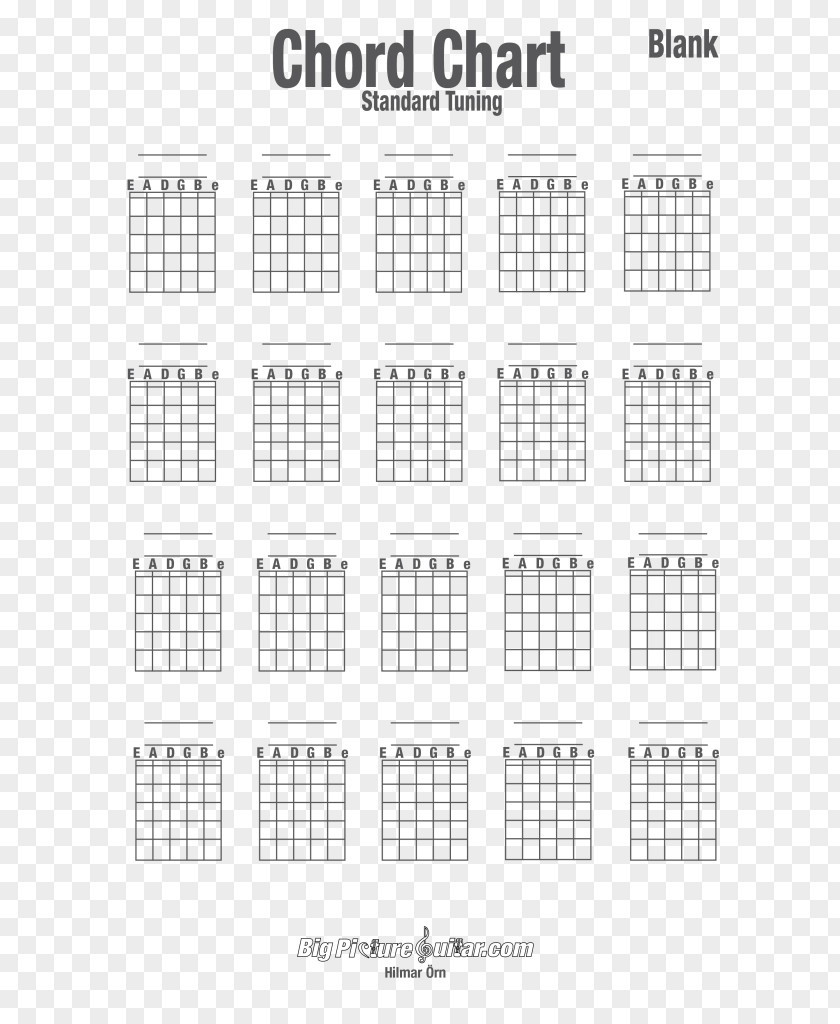 Printing Chart Guitar Chord Diagram PNG