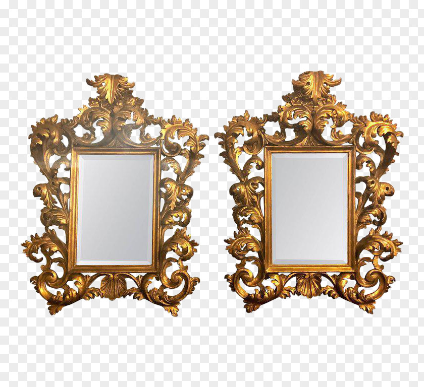 Rococo Rocaille Mirror Picture Frames Rectangle Jewellery Image PNG