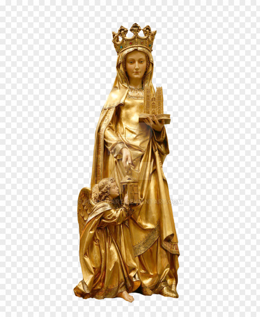 Angel Crown Statue Bronze Sculpture Classical Figurine PNG