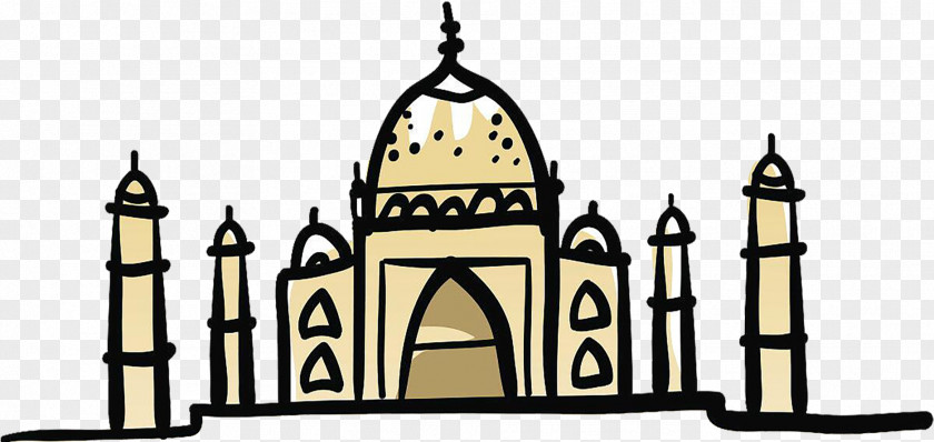 Mourn The Grave Of Dead Taj Mahal Cartoon Drawing Illustration PNG