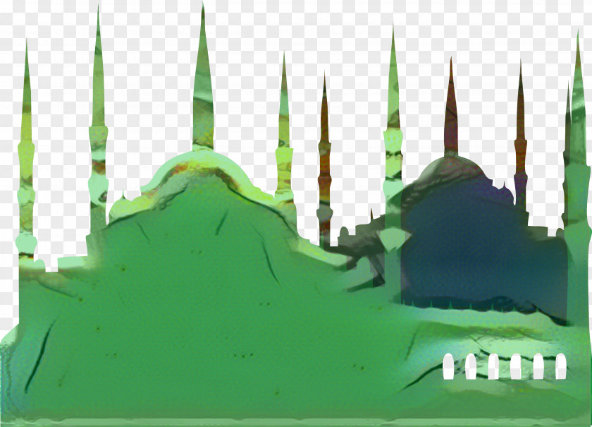Clip Art Mosque Green In Islam Image PNG