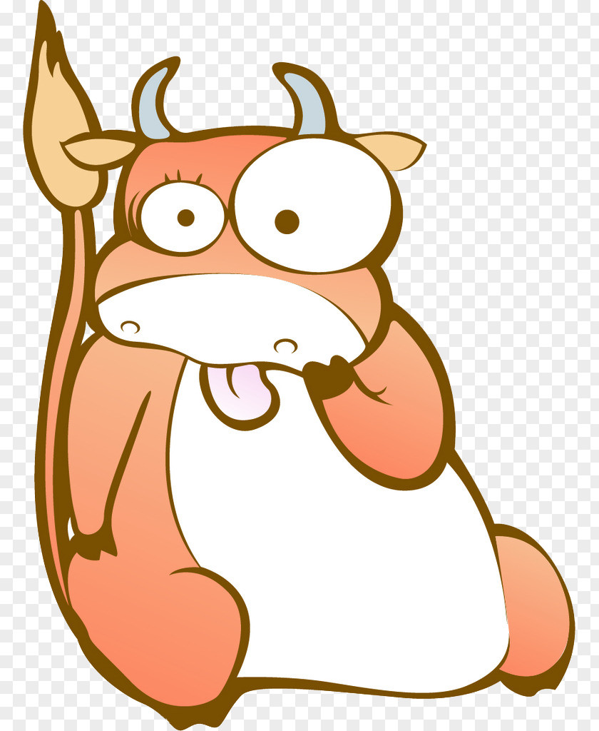 Funny Cow Cattle Bull Cartoon PNG