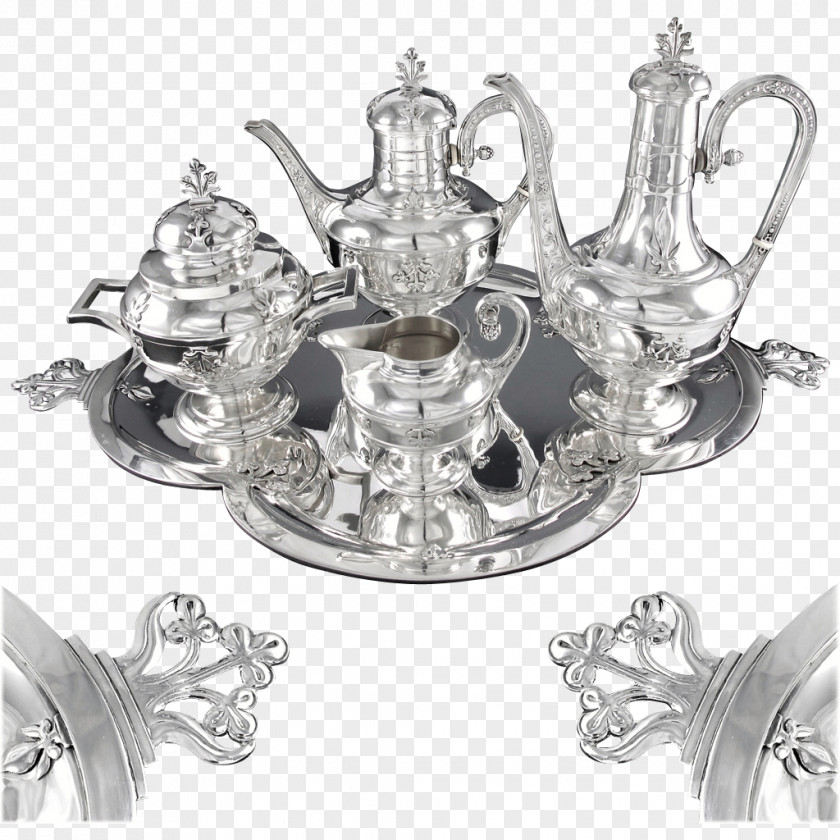 Teapot Silver White PNG