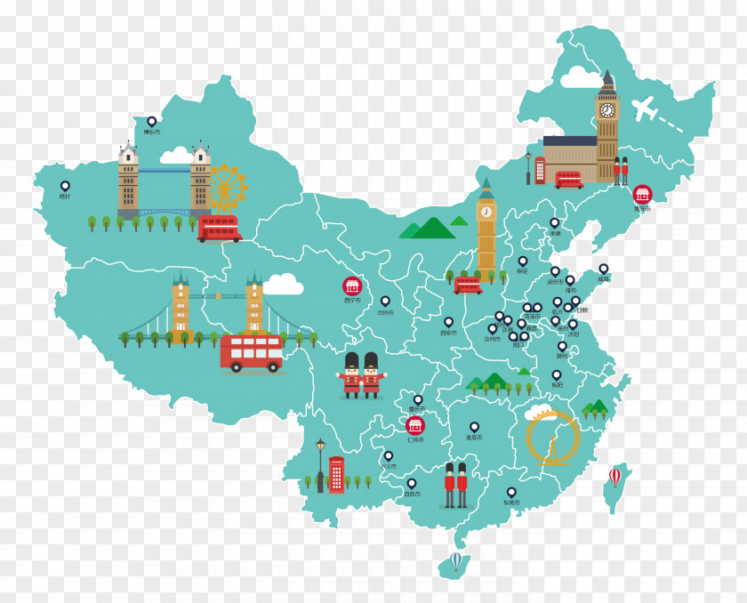 Asset Map China Vector Graphics Royalty-free Stock Illustration PNG