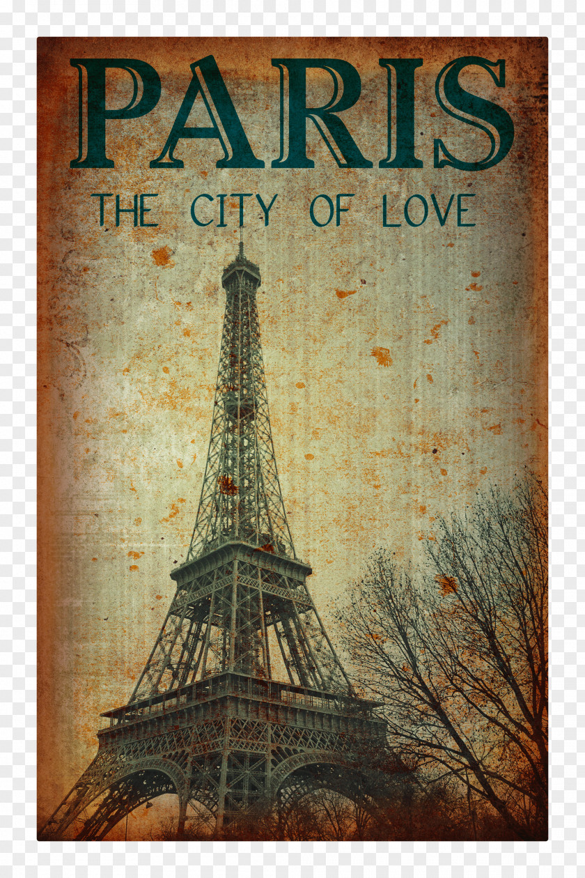 Eiffel Tower Wall Decal Poster PNG