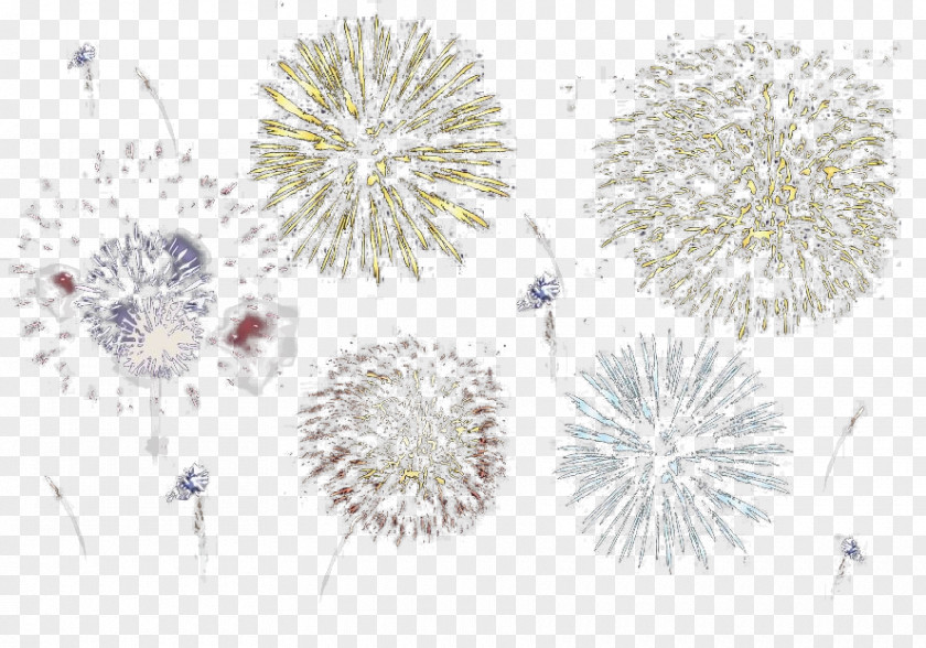 Fireworks Silver Collection Set Circle PNG