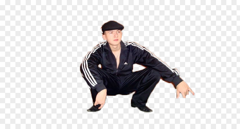 Gopnik Hardbass Meme Squatting Position Slavs PNG position Slavs, slav, sitting man in black Adidas tracksuit clipart PNG