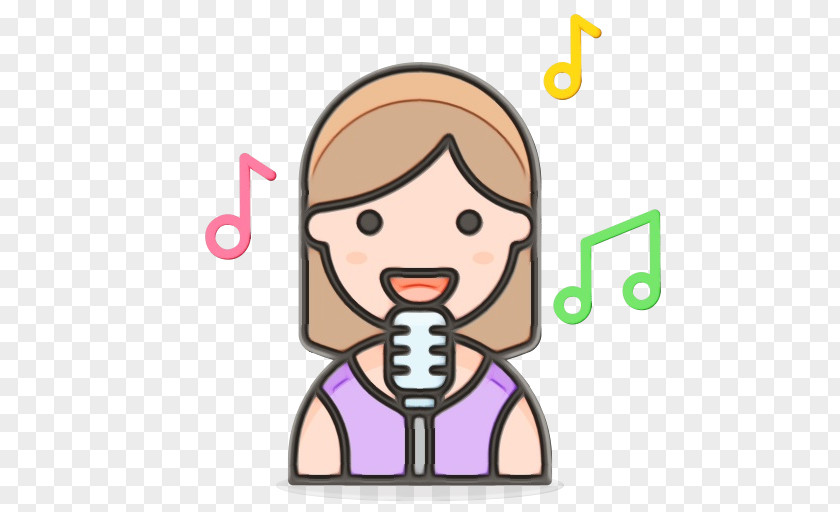 Icon Emoji Karaoke Cartoon PNG