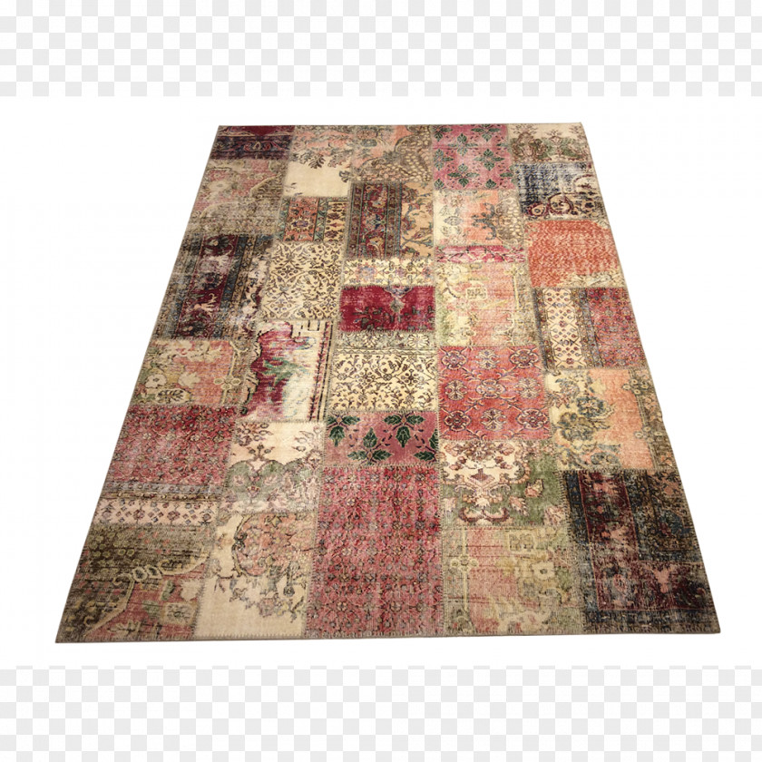Patchwork Textile Carpet Flooring Pattern PNG